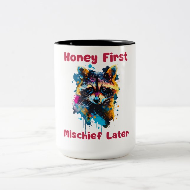 Caneca De Café Em Dois Tons Raccoon (Centro)