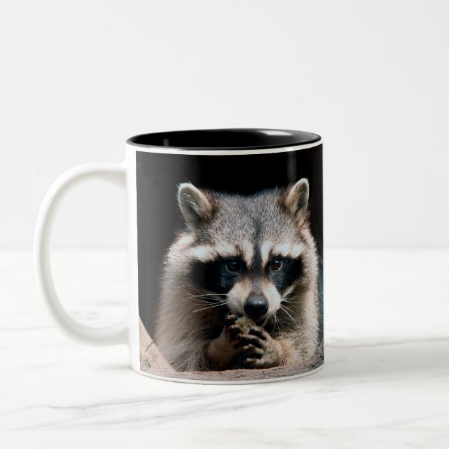 Caneca De Café Em Dois Tons Raccoon 004 (Esquerda)
