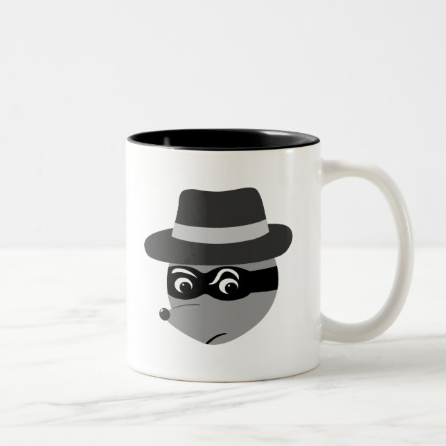 Caneca De Café Em Dois Tons Raccoon Mobster (Direita)