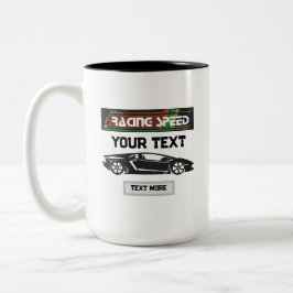 Caneca De Café Em Dois Tons Racing Speed Car Design – Fast Motorsport Performa