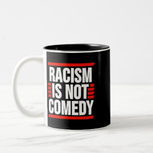 Caneca De Café Em Dois Tons Racismo não é comédia parar ódio asiático