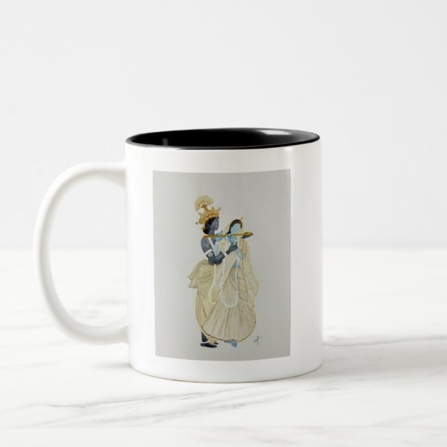 Caneca De Café Em Dois Tons Radha Krishna Edition (Esquerda)