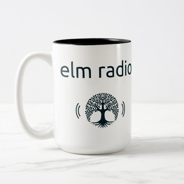 Caneca De Café Em Dois Tons Rádio Elm Mugs (Esquerda)