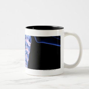 Caneca De Café Em Dois Tons Radiografe a imagem dos ossos do pescoço