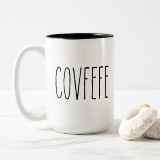 Caneca De Café Em Dois Tons RAE DUNN inspirou Covfefe Mug