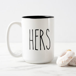 Caneca De Café Em Dois Tons RAE DUNN inspirou seu estilo moderno de fazenda