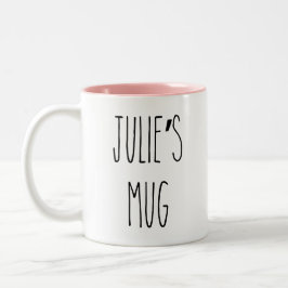 Caneca De Café Em Dois Tons RAE DUNN Nome personalizado inspirado Coffee Mug