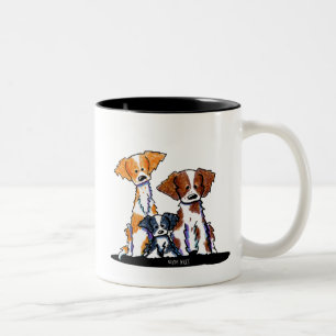 Caneca De Café Em Dois Tons Rage e Mishead Brittany Dog