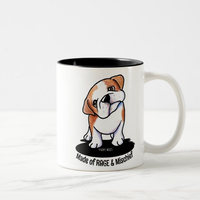 Caneca De Café Em Dois Tons Rage e Mishead Bulldog (Direita)