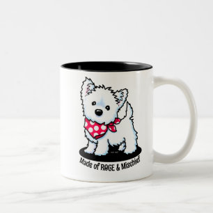 Caneca De Café Em Dois Tons Rage e Mishead Westie