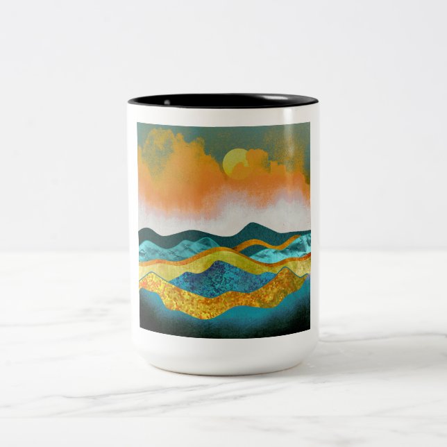 Caneca De Café Em Dois Tons Rain Storm (Centro)