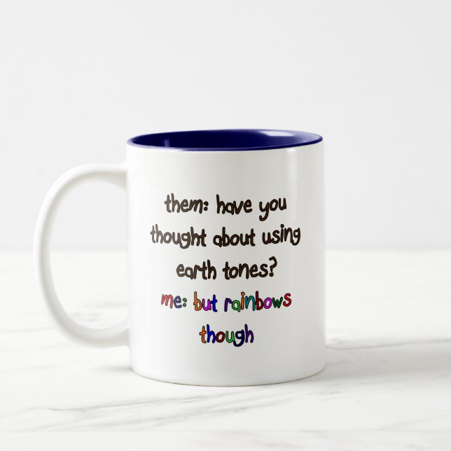 Caneca De Café Em Dois Tons Rainbow Artist Mug (Esquerda)