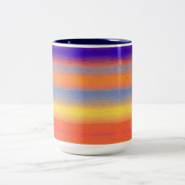 Caneca De Café Em Dois Tons Rainbow Brushstroke Gradient