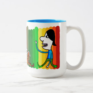 Caneca De Café Em Dois Tons Rainbow hello