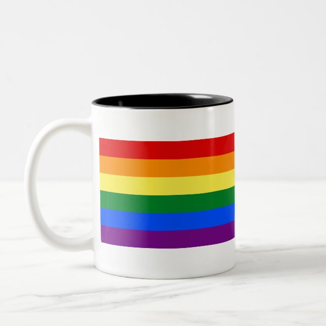 Caneca De Café Em Dois Tons Rainbow Pride (Esquerda)
