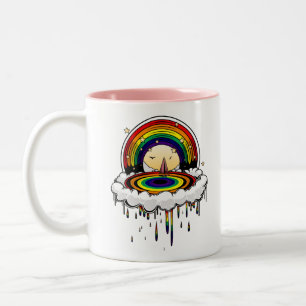Caneca De Café Em Dois Tons Rainbow Rain