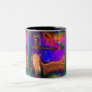 Caneca De Café Em Dois Tons Rainha africana