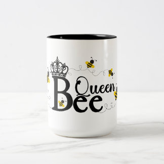 Caneca De Café Em Dois Tons Rainha Bee, Abelha Mel, Abelha Bumble, Presente pa