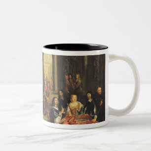 Caneca De Café Em Dois Tons Rainha Christina da suecia e da sua corte