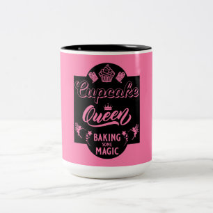 Caneca De Café Em Dois Tons Rainha cupcake