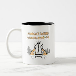 Caneca De Café Em Dois Tons Rainha da Beleza da Natureza Luxo Glamping