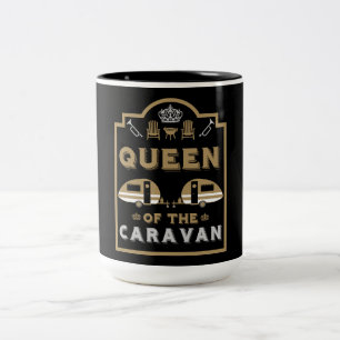 Caneca De Café Em Dois Tons Rainha da Caravana