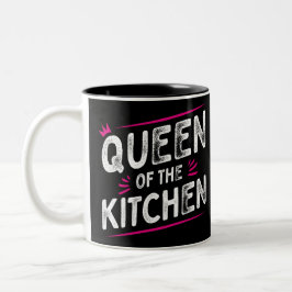 Caneca De Café Em Dois Tons Rainha da cozinha Mug