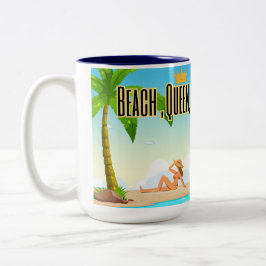 Caneca De Café Em Dois Tons rainha da faia