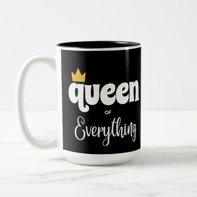 CANECA DE CAFÉ EM DOIS TONS RAINHA DE TUDO MUG (Esquerda)