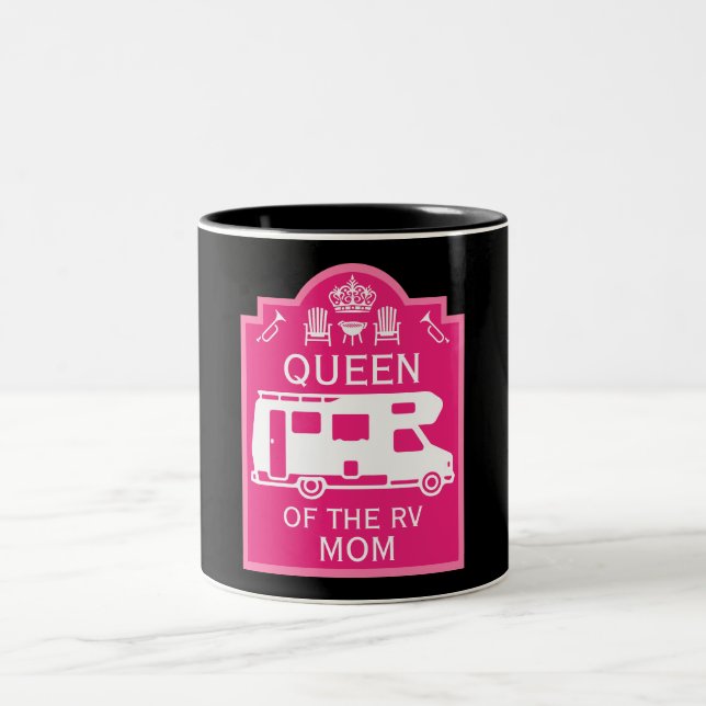 Caneca De Café Em Dois Tons Rainha Do Camper RV (Centro)