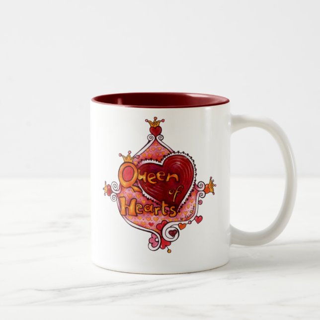Caneca De Café Em Dois Tons Rainha do Coração Mug (Direita)