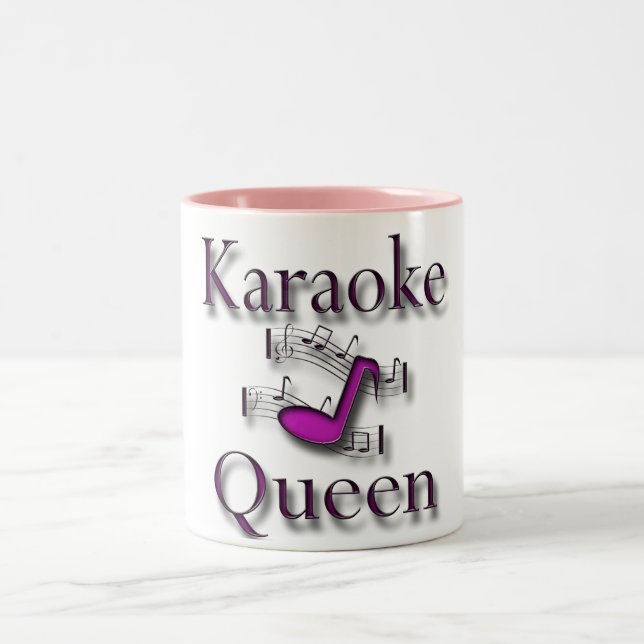 Caneca De Café Em Dois Tons Rainha do karaoke (Centro)