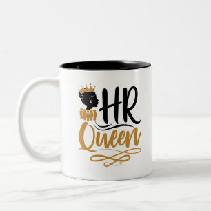 Caneca De Café Em Dois Tons Rainha do RH Mulheres de Recursos Humanos