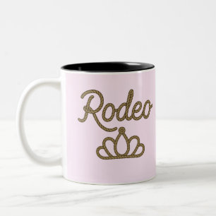 Caneca De Café Em Dois Tons Rainha do Rodeio Coroa Tiara Country Western