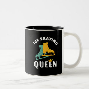 Caneca De Café Em Dois Tons Rainha Engraçada De Patinagem De Gelo
