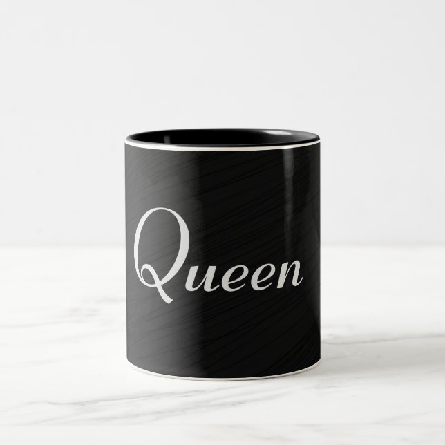 Caneca De Café Em Dois Tons Rainha Negra Elegante (Centro)
