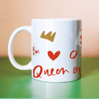Rainhas de Copas Coroa de Ouro Cartas de Baralho C