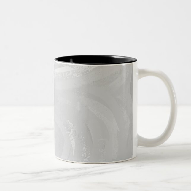 Caneca De Café Em Dois Tons Rainy Sky Cinza Swirl (Direita)