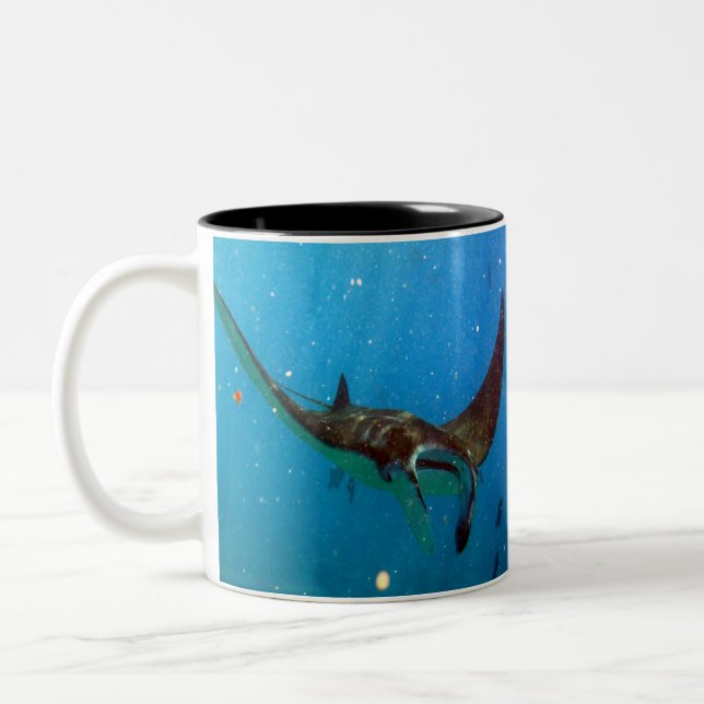 Caneca De Café Em Dois Tons Raio de Manta de Havaí (Esquerda)