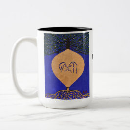 Caneca De Café Em Dois Tons "Raízes do Amor" Mug