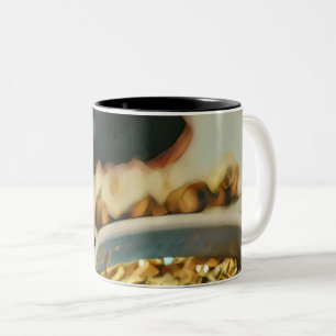 Caneca De Café Em Dois Tons Ramen trabalho de arte