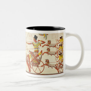 Caneca De Café Em Dois Tons Ramesses II (1279-13 BC) na batalha de Kadesh,