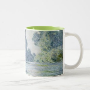 Caneca De Café Em Dois Tons Ramo de Claude Monet do Seine perto de Giverny
