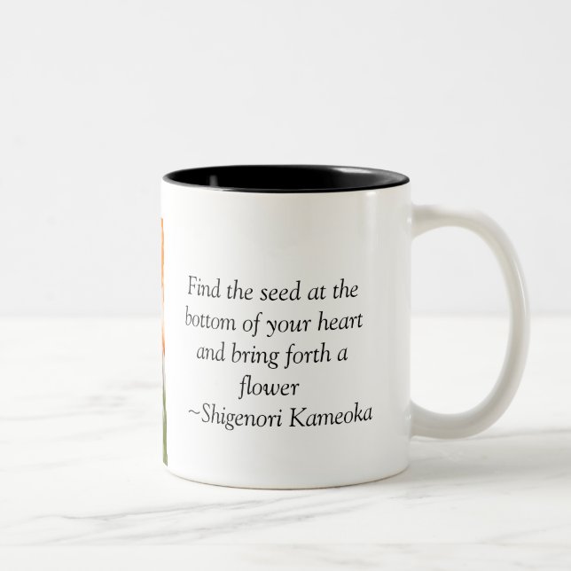 Caneca De Café Em Dois Tons Ranúnculo Ruffled (Direita)