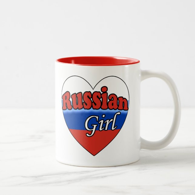 Caneca De Café Em Dois Tons Rapariga Russa (Direita)