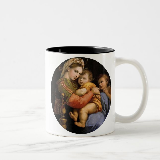 Caneca De Café Em Dois Tons Raphael , Madonna della seggiola (Direita)
