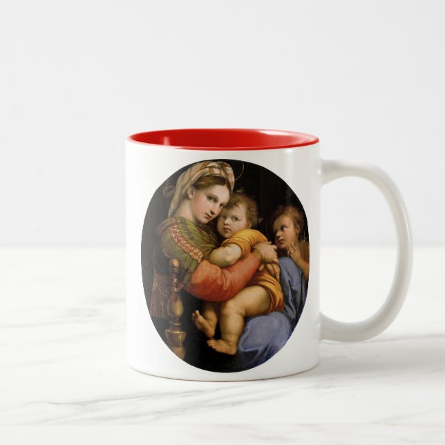 Caneca De Café Em Dois Tons Raphael , Madonna della seggiola (Direita)