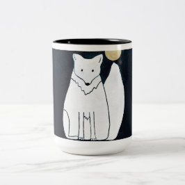 Caneca De Café Em Dois Tons Raposa Árctica com Mug Luar