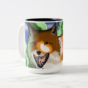 Caneca De Café Em Dois Tons Raposa Imagem novamente