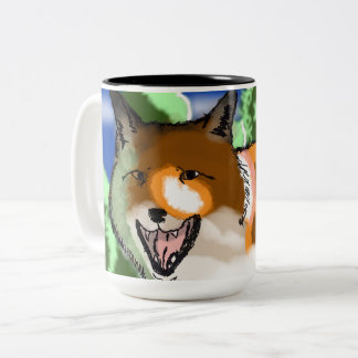 Caneca De Café Em Dois Tons Raposa Imagem novamente